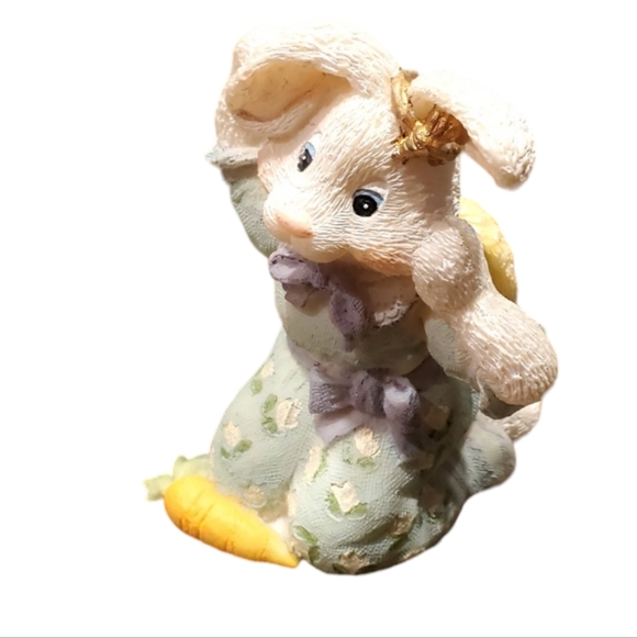 Easter Bunny Angel Whimsical Figurines Set of 2. - Picture 3 of 6